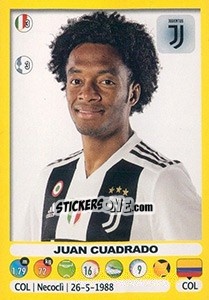 Sticker Juan Cuadrado - Calciatori 2018-2019 n. 275 - Panini