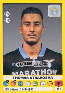 Figurina Thomas Strakosha - Calciatori 2018-2019 - Panini