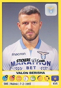 Figurina Valon Berisha - Calciatori 2018-2019 - Panini