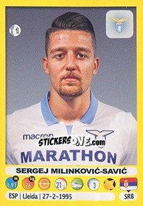 Sticker Sergej Milinkovic-Savic - Calciatori 2018-2019 - Panini
