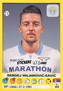 Sticker Sergej Milinkovic-Savic - Calciatori 2018-2019 n. 304 - Panini