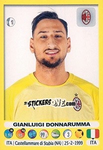 Sticker Gianluigi Donnarumma - Calciatori 2018-2019 n. 313 - Panini