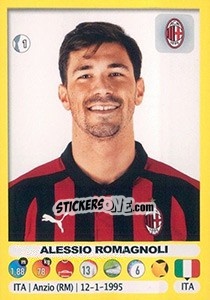 Sticker Alessio Romagnoli - Calciatori 2018-2019 n. 315 - Panini