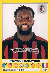 Figurina Tiémoué Bakayoko - Calciatori 2018-2019 - Panini