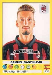 Sticker Samu Castillejo - Calciatori 2018-2019 n. 334 - Panini