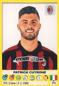 Sticker Patrick Cutrone - Calciatori 2018-2019 n. 335 - Panini