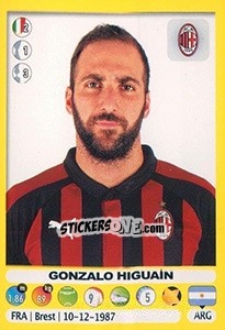 Sticker Gonzalo Higuaín - Calciatori 2018-2019 n. 336 - Panini