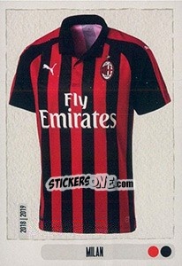 Sticker Maglia Milan - Calciatori 2018-2019 - Panini