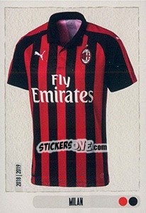 Sticker Maglia Milan - Calciatori 2018-2019 n. 338 - Panini