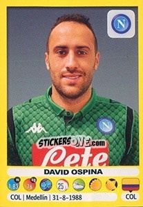 Sticker David Ospina - Calciatori 2018-2019 - Panini