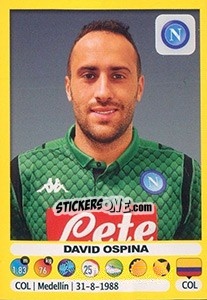 Sticker David Ospina - Calciatori 2018-2019 n. 341 - Panini