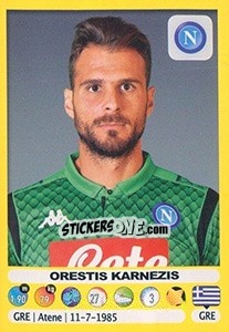 Figurina Orestis Karnezis - Calciatori 2018-2019 - Panini