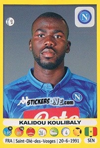 Figurina Kalidou Koulibaly - Calciatori 2018-2019 - Panini