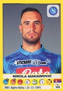 Sticker Nikola Maksimovic - Calciatori 2018-2019 - Panini
