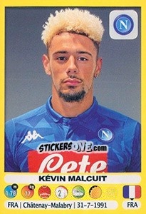 Figurina Kévin Malcuit - Calciatori 2018-2019 - Panini