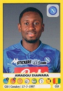 Sticker Amadou Diawara - Calciatori 2018-2019 n. 356 - Panini