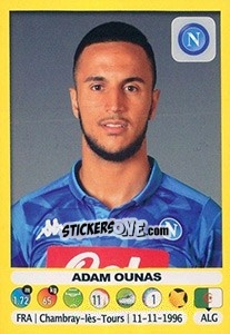 Sticker Adam Ounas - Calciatori 2018-2019 - Panini