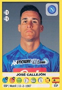 Sticker José Callejón - Calciatori 2018-2019 - Panini