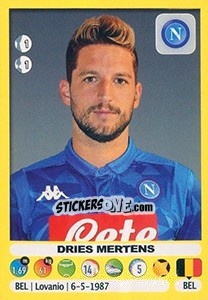 Sticker Dries Mertens - Calciatori 2018-2019 n. 363 - Panini
