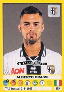Figurina Alberto Grassi - Calciatori 2018-2019 - Panini