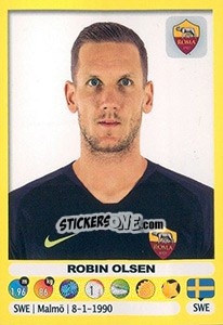 Figurina Robin Olsen - Calciatori 2018-2019 - Panini