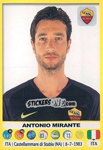 Figurina Antonio Mirante - Calciatori 2018-2019 - Panini