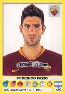 Sticker Federico Fazio - Calciatori 2018-2019 - Panini