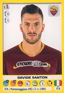 Sticker Davide Santon - Calciatori 2018-2019 - Panini