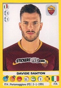 Sticker Davide Santon - Calciatori 2018-2019 n. 407 - Panini