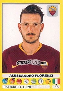 Sticker Alessandro Florenzi - Calciatori 2018-2019 n. 408 - Panini