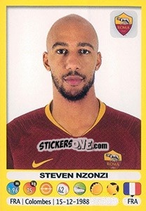 Figurina Steven Nzonzi - Calciatori 2018-2019 - Panini