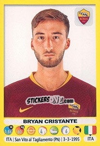 Figurina Bryan Cristante - Calciatori 2018-2019 - Panini