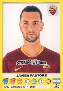 Figurina Javier Pastore - Calciatori 2018-2019 - Panini