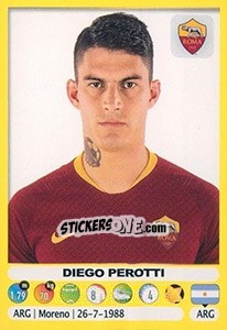 Figurina Diego Perotti - Calciatori 2018-2019 - Panini