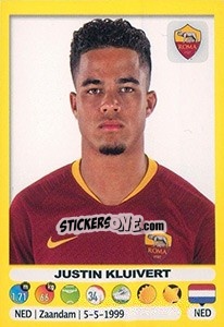 Sticker Justin Kluivert - Calciatori 2018-2019 - Panini