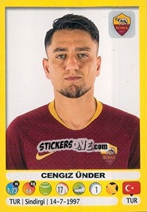 Cromo Cengiz Ünder - Calciatori 2018-2019 - Panini