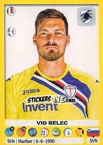 Sticker Vid Belec - Calciatori 2018-2019 n. 426 - Panini