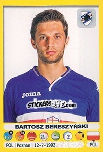 Sticker Bartosz Bereszyński - Calciatori 2018-2019 - Panini