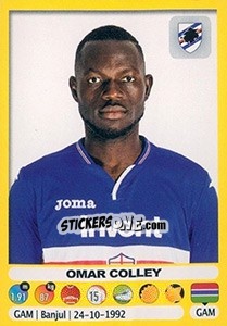 Figurina Omar Colley - Calciatori 2018-2019 - Panini