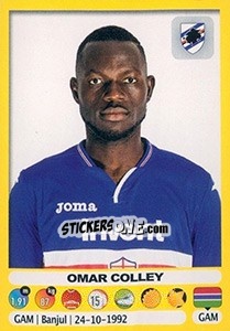 Sticker Omar Colley - Calciatori 2018-2019 n. 430 - Panini