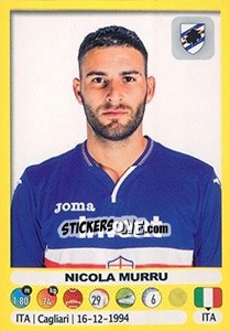 Figurina Nicola Murru - Calciatori 2018-2019 - Panini