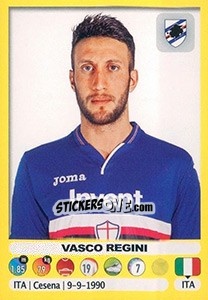 Figurina Vasco Regini - Calciatori 2018-2019 - Panini