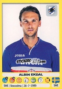 Figurina Albin Ekdal - Calciatori 2018-2019 - Panini