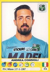 Cromo Andrea Consigli - Calciatori 2018-2019 - Panini