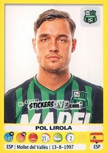 Sticker Pol Lirola - Calciatori 2018-2019 - Panini