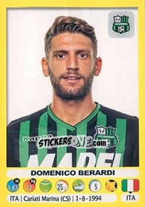 Sticker Domenico Berardi - Calciatori 2018-2019 n. 474 - Panini