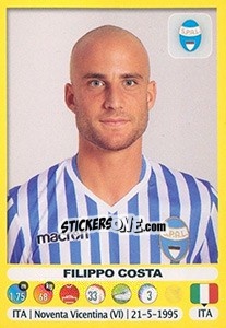 Cromo Filippo Costa - Calciatori 2018-2019 - Panini