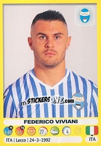Sticker Federico Viviani - Calciatori 2018-2019 n. 492 - Panini