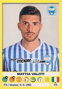 Sticker Mattia Valoti - Calciatori 2018-2019 n. 493 - Panini