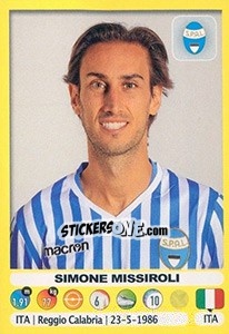 Cromo Simone Missiroli - Calciatori 2018-2019 - Panini